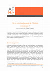 Research paper thumbnail of Où en est l'enseignement de l'histoire économique en France ?