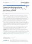 Collaborative robotic biomechanical interactions and gait adjustments in young, non-impaired individuals Cover Page