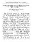 Research paper thumbnail of The Effectiveness of the Local Governance Performance Management System (LGPMS) in Improving Governance in the Municipality of San Rafael