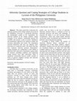 Research paper thumbnail of Adversity Quotient and Coping Strategies of College Students in Lyceum of the Philippines University