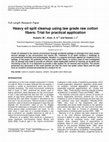 Research paper thumbnail of Heavy oil spill cleanup using law grade raw cotton