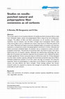 Research paper thumbnail of Studies on needle- punched natural and polypropylene fiber nonwovens as oil sorbents