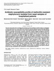 Antibiotic susceptibility profile of methicillin-resistant staphylococci isolated from nasal samples of hospitalized patients Cover Page