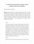 Research paper thumbnail of L’évolution du discours humaniste en éducation : limites et perspectives dans un contexte néolibéral