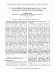 Research paper thumbnail of ______________________________________________________________________________________________________________ 1 P-ISSN 2362-8022 | E-ISSN 2362-8030 | www.apjeas.apjmr.com 21st Century Skills in Teaching Economics: K to 12 Spiral Instructional Modelling (SIM) in the Philippines