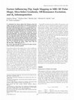 Factors influencing flip angle mapping in MRI: RF pulse shape, slice-select gradients, off-resonance excitation, andB0 inhomogeneities Cover Page