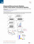 Research paper thumbnail of Behavioral Effects of Cocaine Mediated by Nitric Oxide-GAPDH Transcriptional Signaling