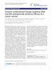 Research paper thumbnail of Immune combinational therapy targeting OX40 and IDO synergistically enhances efficacy of a cancer vaccine