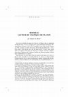 « Rousseau, lecteur du Politique de Platon », Revue française d’histoire des idées politiques, 37, 2013, p. 5-32 [avec un Appendice rassemblant les annotations de Rousseau à la République, au Politique et aux Lois de Platon]. Cover Page