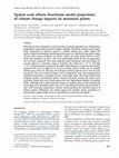 Spatial scale affects bioclimate model projections of climate change impacts on mountain plants Cover Page