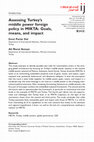 Research paper thumbnail of Assessing Turkey’s Middle Power Foreign Policy in MIKTA: Goals, Means and Impact, International Journal (SSCI), vol. 71, issue 4, 2017