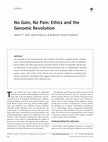 No Gain, No Pain: Ethics and the Genomic Revolution Cover Page