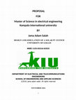 PROPOSAL FOR Master of Science in electrical engineering Kampala international university Cover Page