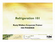 Refrigeration 101 Refrigeration 101 Refrigeration 101 Refrigeration 101 Cover Page