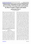 Enhancement Adsorption of Heavy Metal from Recovered Base Oil using Zeolite and kaolinite by Phase Transfer Catalyst and anionic surfactants-Part 2 Cover Page