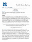 Research paper thumbnail of "Race, Apology, and Public Memory at Maryland's Hospital for the 'Negro' Insane" in Disability Studies Quarterly