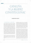 Research paper thumbnail of Cataluña y la rigidez constitucional