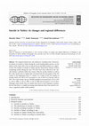 Research paper thumbnail of Suicide in Turkey: its changes and regional differences