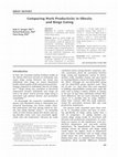 Research paper thumbnail of Comparing work productivity in obesity and binge eating