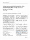 Research paper thumbnail of Molecular characterization of a collection of the tropical multipurpose shrub legume Flemingia macrophylla