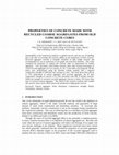 Research paper thumbnail of Implementing Innovative Ideas in Structural Engineering and Project Management Edited PROPERTIES OF CONCRETE MADE WITH RECYCLED COARSE AGGREGATES FROM OLD CONCRETE CUBES