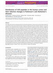 Research paper thumbnail of Distribution of VGF peptides in the human cortex and their selective changes in Parkinson’s and Alzheimer’s diseases