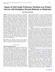 Research paper thumbnail of Impact of Job-Family Preference Attribute over Project Success with Workplace Deviant Behavior as Moderator