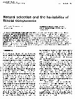 Natural selection and the heritability of fitness components Cover Page