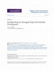 Research paper thumbnail of Frontline Reports: Emergent Topics of Scholarly Development