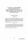 Research paper thumbnail of El uso de las nuevas tecnologías en la investigación histórica: su aplicación a las fuentes periodísticas