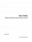 Taller: EXCEL Evaluación de funciones y creación de macros con Excel Duración: 5hrs Cover Page