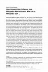 Research paper thumbnail of Vom Universitäts-Professor zum Wikipedia-Administrator. Wie ich zu Wikipedia kam …