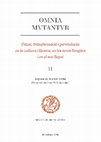 «Caput scolae y expresiones equivalentes en la documentación latina de la Cataluña altomedieval», in E. BORRELL; Ò DE LA CRUZ (edd.), Omnia mutantur. Canvi, transformació i pervivència en la cultura clàssica, en les seves llengües i en el seu llegat, 2016, pp. 205-214. Cover Page