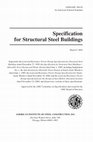 Specification for Structural Steel Buildings Cover Page