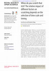 Research paper thumbnail of When do you scratch that itch? The relative impact of different factors on scratching depends on the selection of time scale and timing