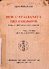 Research paper thumbnail of PER L'ITALIANITÀ DEI COGNOMI NELLA PROVINCIA DI TRIESTE