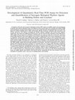 Development of Quantitative Real-Time PCR Assays for Detection and Quantification of Surrogate Biological Warfare Agents in Building Debris and Leachate Cover Page