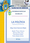 LA POLÍTICA Ciencia Política Cover Page