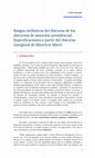 Research paper thumbnail of Rasgos estilísticos de los discursos de asunción presidencial. Especificaciones a partir del discurso inaugural de Mauricio Macri