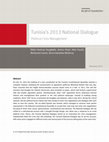 Tunisia's 2013 National Dialogue: Political Crisis Management Cover Page