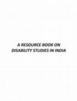 A RESOURCE BOOK ON DISABILITY STUDIES IN INDIA Cover Page