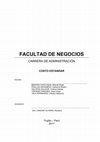 FACULTAD DE NEGOCIOS Cover Page