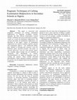 Research paper thumbnail of Pragmatic Techniques of Curbing Examination Malpractices in Secondary Schools in Nigeria