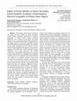 Research paper thumbnail of Impact of Iconic Models on Senior Secondary School Students' Academic Achievement in Physical Geography in Plateau State, Nigeria