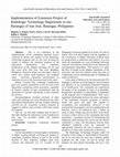 Research paper thumbnail of Implementation of Extension Project of Radiologic Technology Department in one Barangay of San Jose, Batangas, Philippines