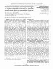 Research paper thumbnail of Facilitation Techniques towards Enhancing K- 12 English Language Proficiency of Different High Schools: Basis for Intervention Program