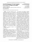 Research paper thumbnail of Oral Interlanguages of Second Language (L2) Learners of Filipino and English