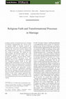 Research paper thumbnail of Religious faith and transformational processes in marriage