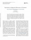 Research paper thumbnail of Egocentrism in Judging the Effectiveness of Treatments