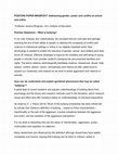 Research paper thumbnail of Position Statement WORLD ANTI BULLYING FORUM 2017  #WABF2017– What is bullying?